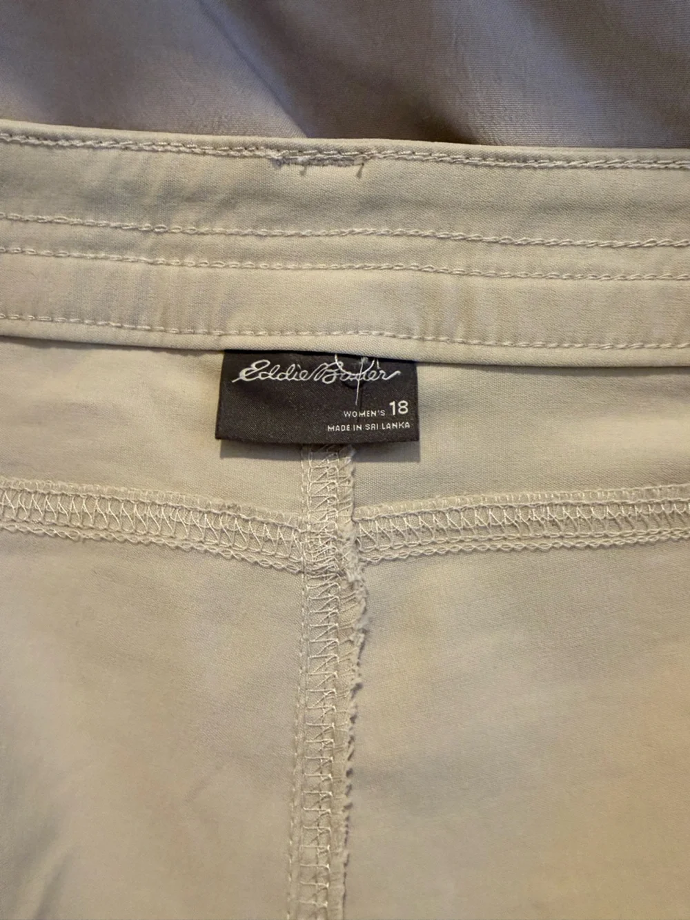 Eddie Bauer Tan Hybrid Shorts with Zip Pocket